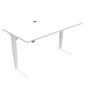 ConSet 501-37 EHA desk 1000w 600d white frame white top