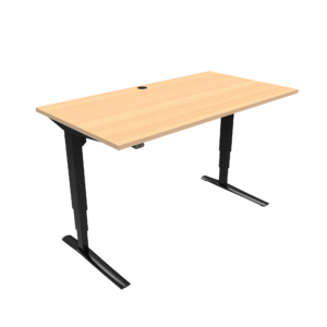 ConSet 501-43 EHA desk 1200w 800d black frame beech top