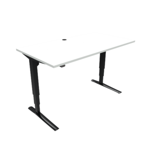 ConSet 501-43 EHA desk 1500w 800d black frame white top