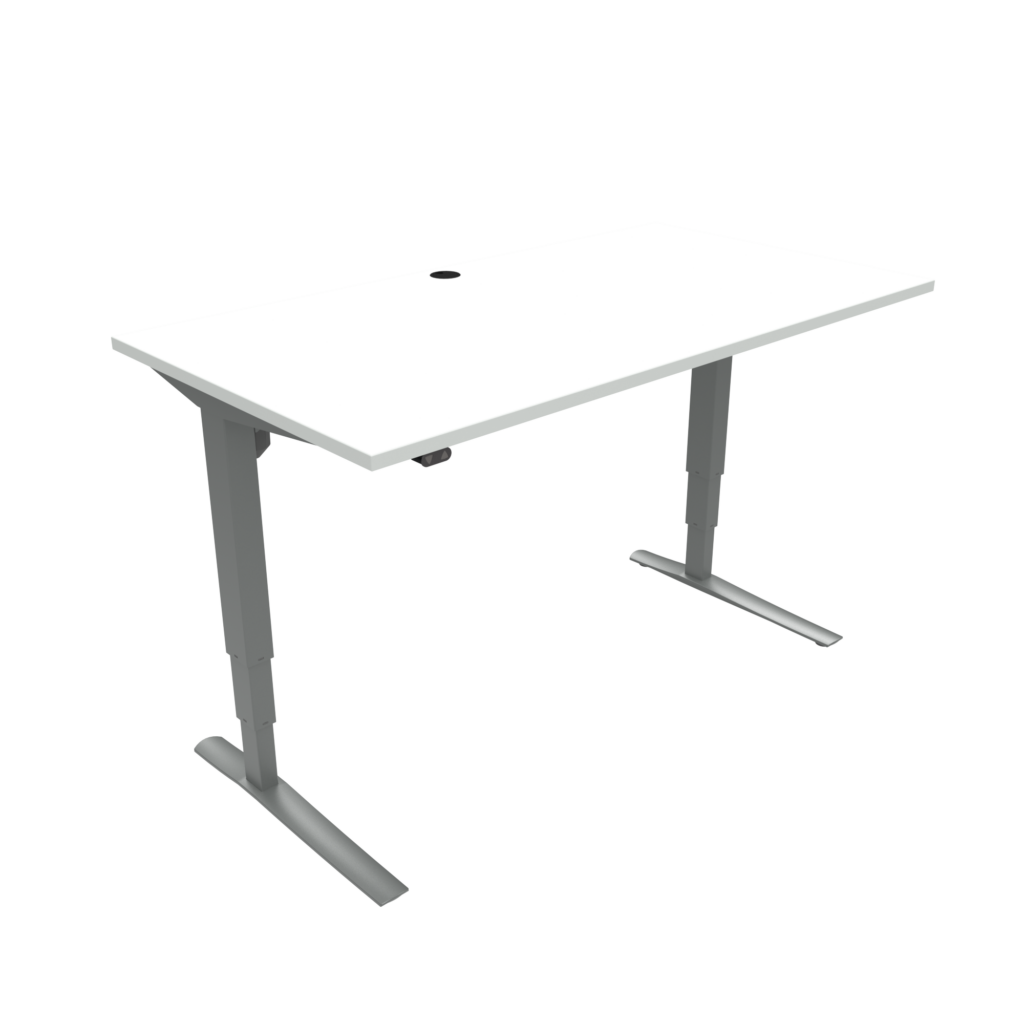 ConSet 501-43 EHA desk 1800w 800d silver frame white top image