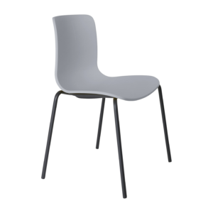 Acti Chair (Light Grey / 4-leg Black Powdercoat)