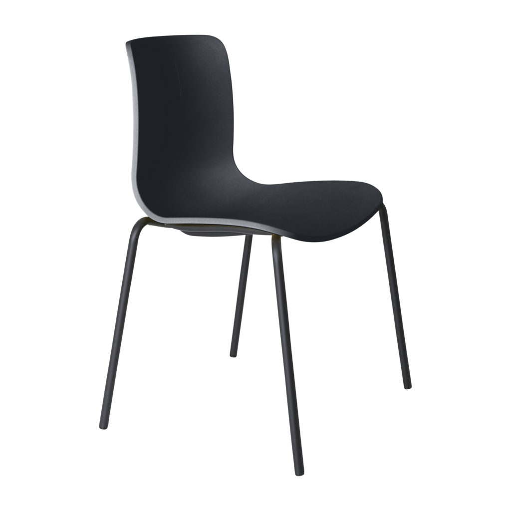 Acti Chair (Charcoal / 4-leg Black Powdercoat) image