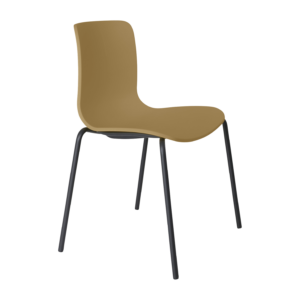 Acti Chair (Caramel / 4-leg Black Powdercoat)