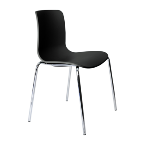 Acti Chair (Black / 4-leg Chrome Frame)