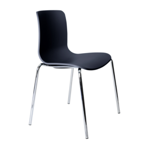 Acti Chair (Navy Blue / 4-leg Chrome Frame)