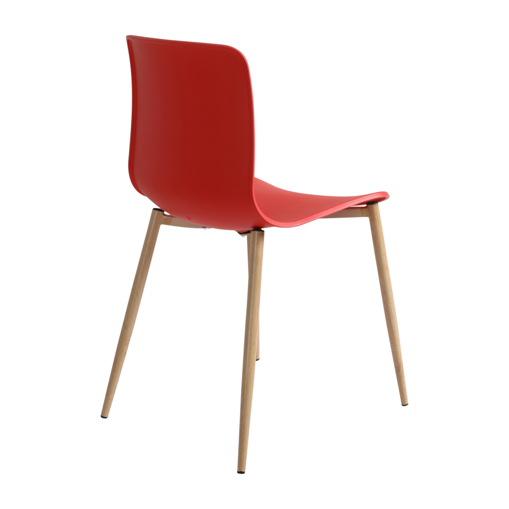 Acti Chair (Red / 4-leg Woodgrain Powdercoat) image