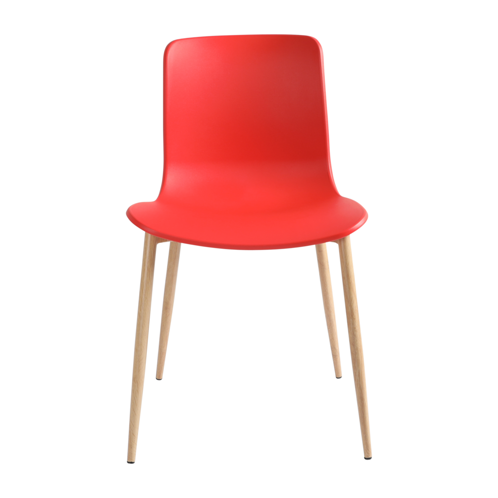 Acti Chair (Red / 4-leg Woodgrain Powdercoat) image