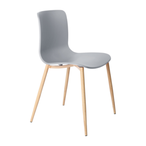 Acti Chair (Light Grey / 4-leg Woodgrain Powdercoat)