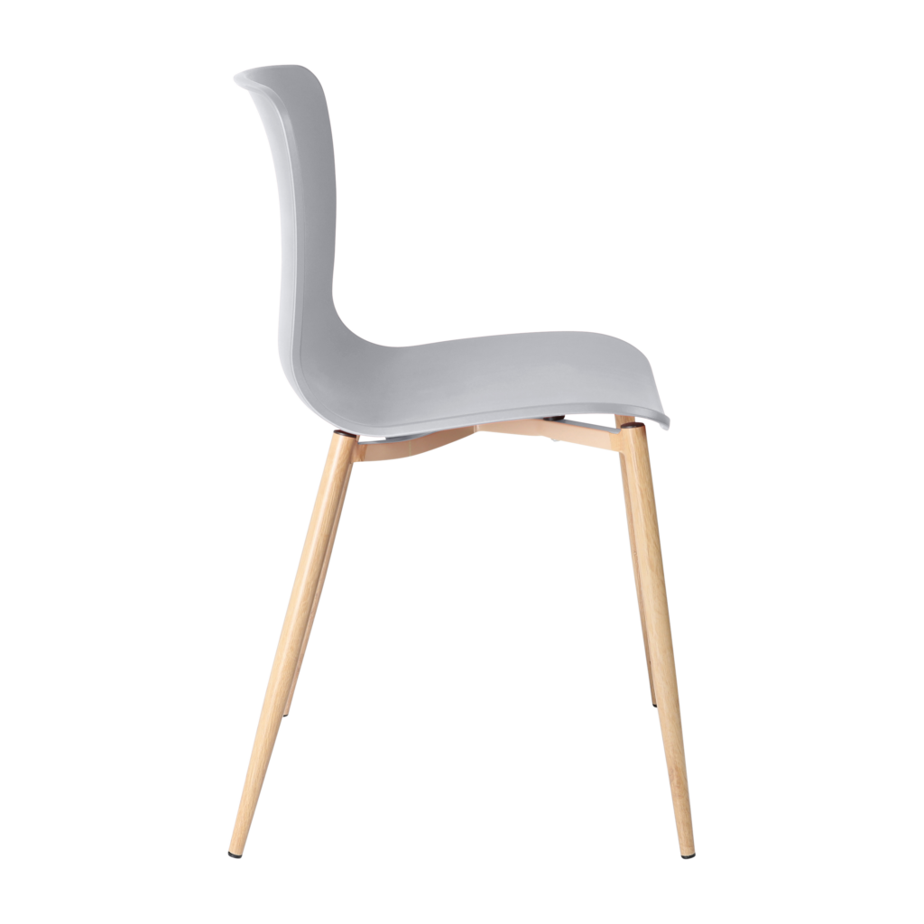 Acti Chair (Light Grey / 4-leg Woodgrain Powdercoat) image