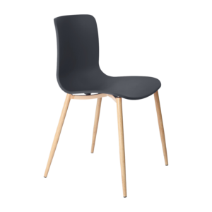 Acti Chair (Charcoal / 4-leg Woodgrain Powdercoat)