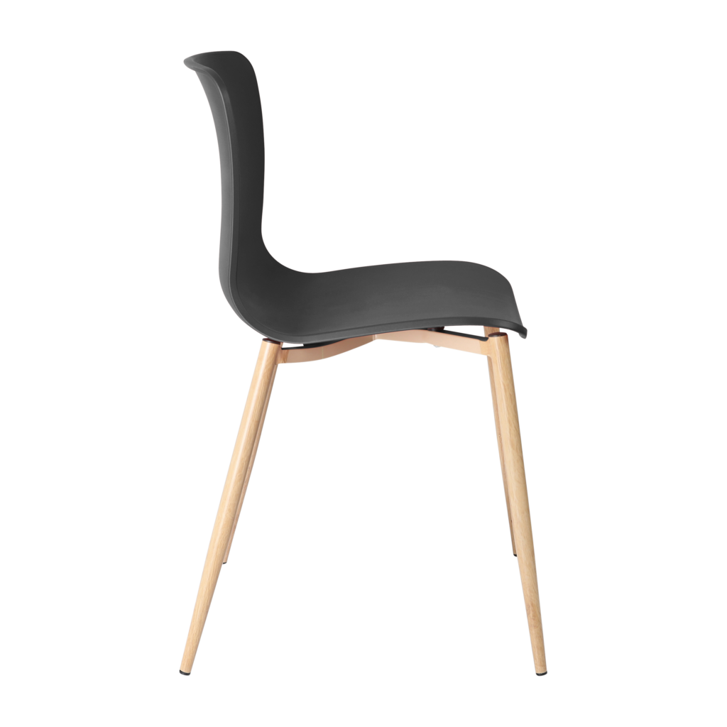 Acti Chair (Black / 4-leg Woodgrain Powdercoat) image