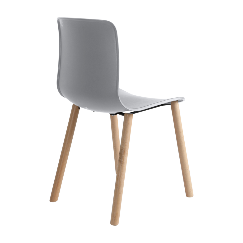 Acti Chair (Light Grey / 4-leg Timber Frame) image