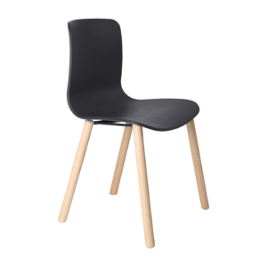 Acti Chair (Charcoal / 4-leg Timber Frame)