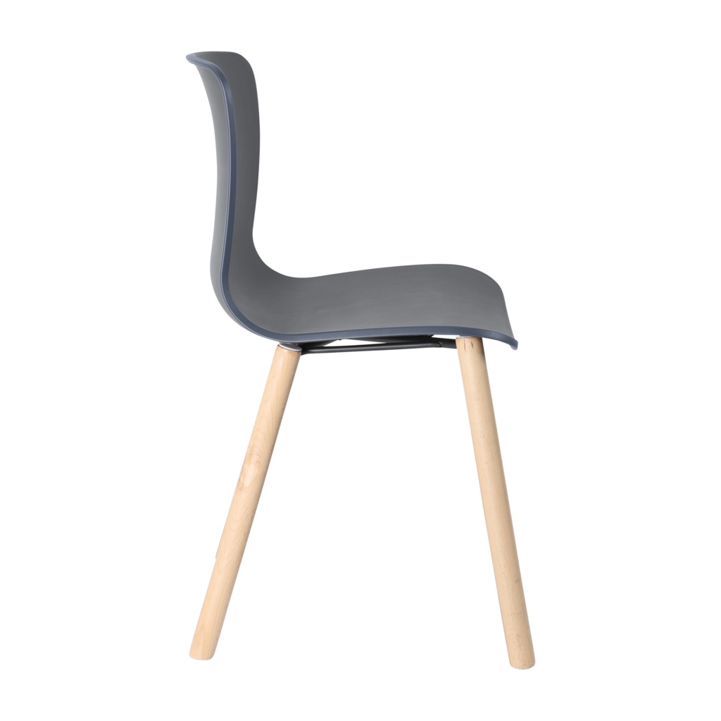Acti Chair (Charcoal / 4-leg Timber Frame) image