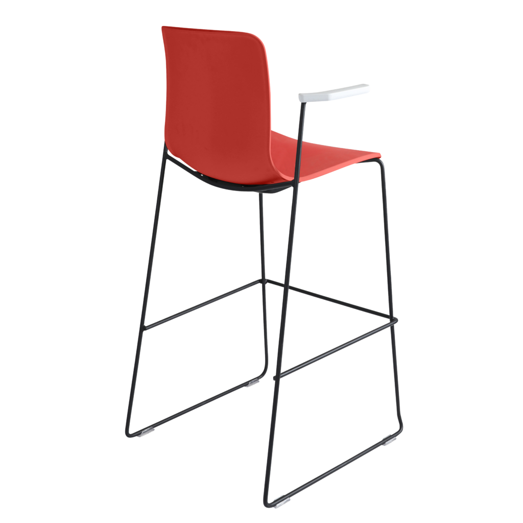 Acti Stool (Red / Stool Sled Base) image