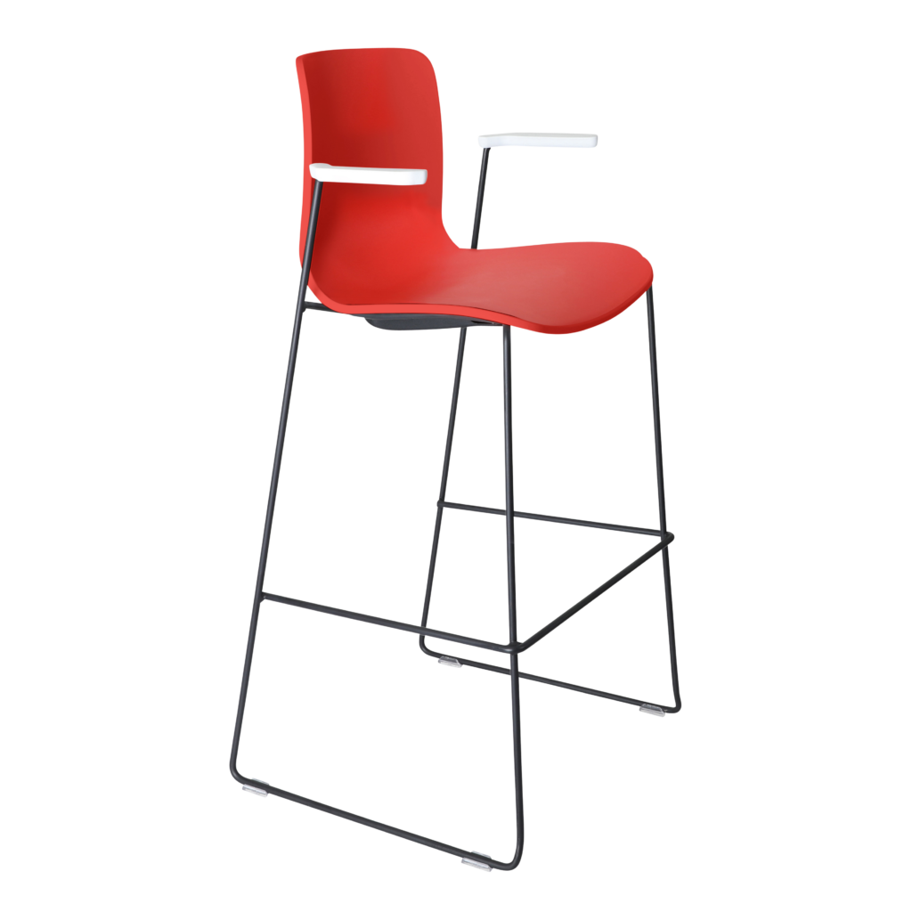 Acti Stool (Red / Stool Sled Base) image