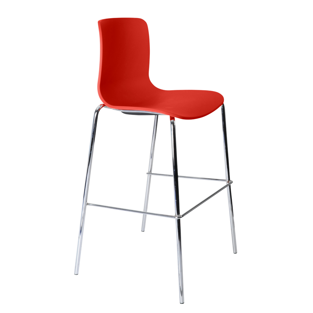 Acti Stool (Red / 4-leg High Barstool) image