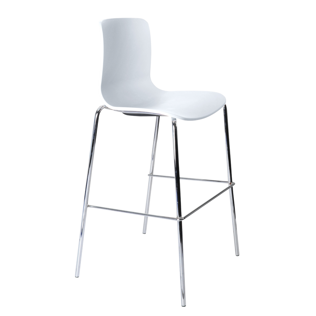Acti Stool (White / 4-leg High Barstool) image