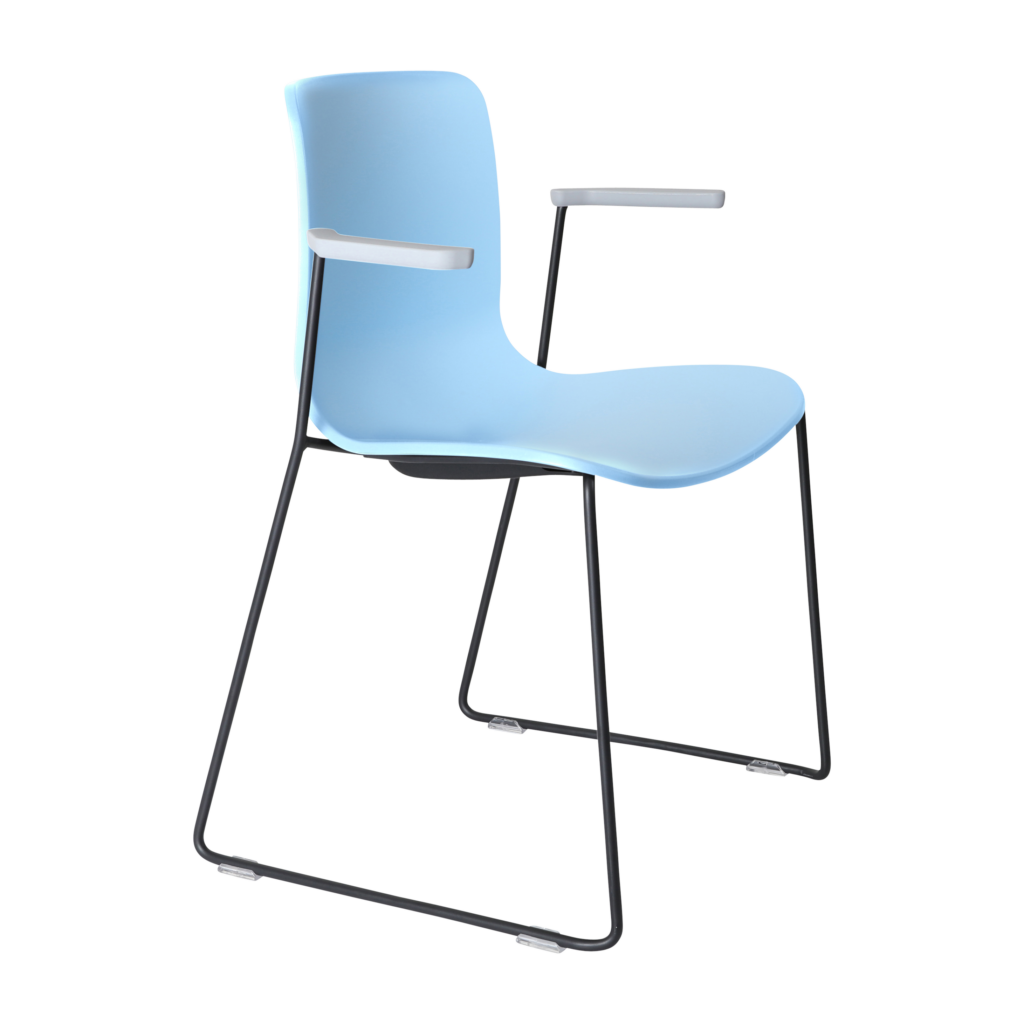 Acti Armchair (Pale Blue / Sled Base Arms) image