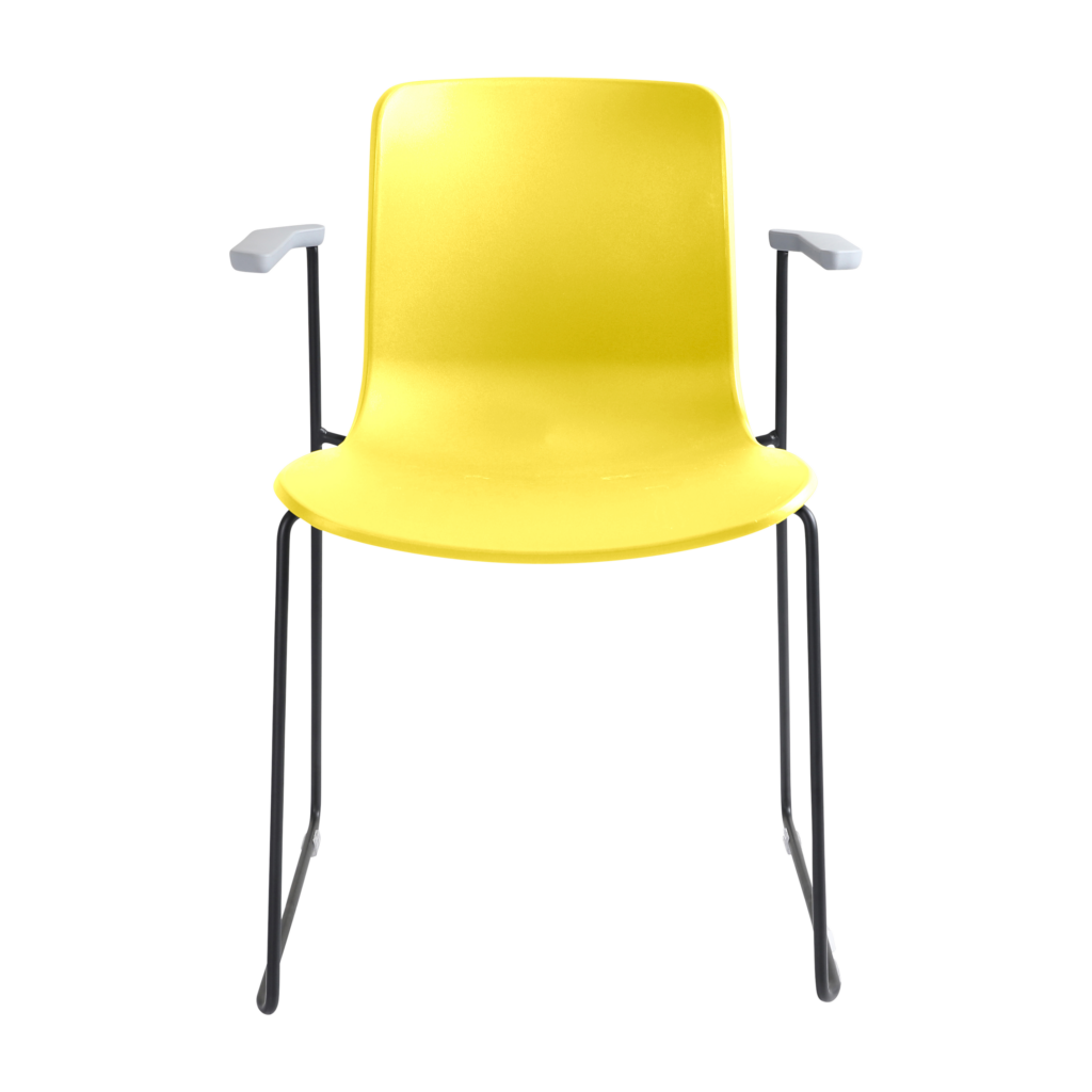 Acti Armchair (Yellow / Sled Base Arms) image