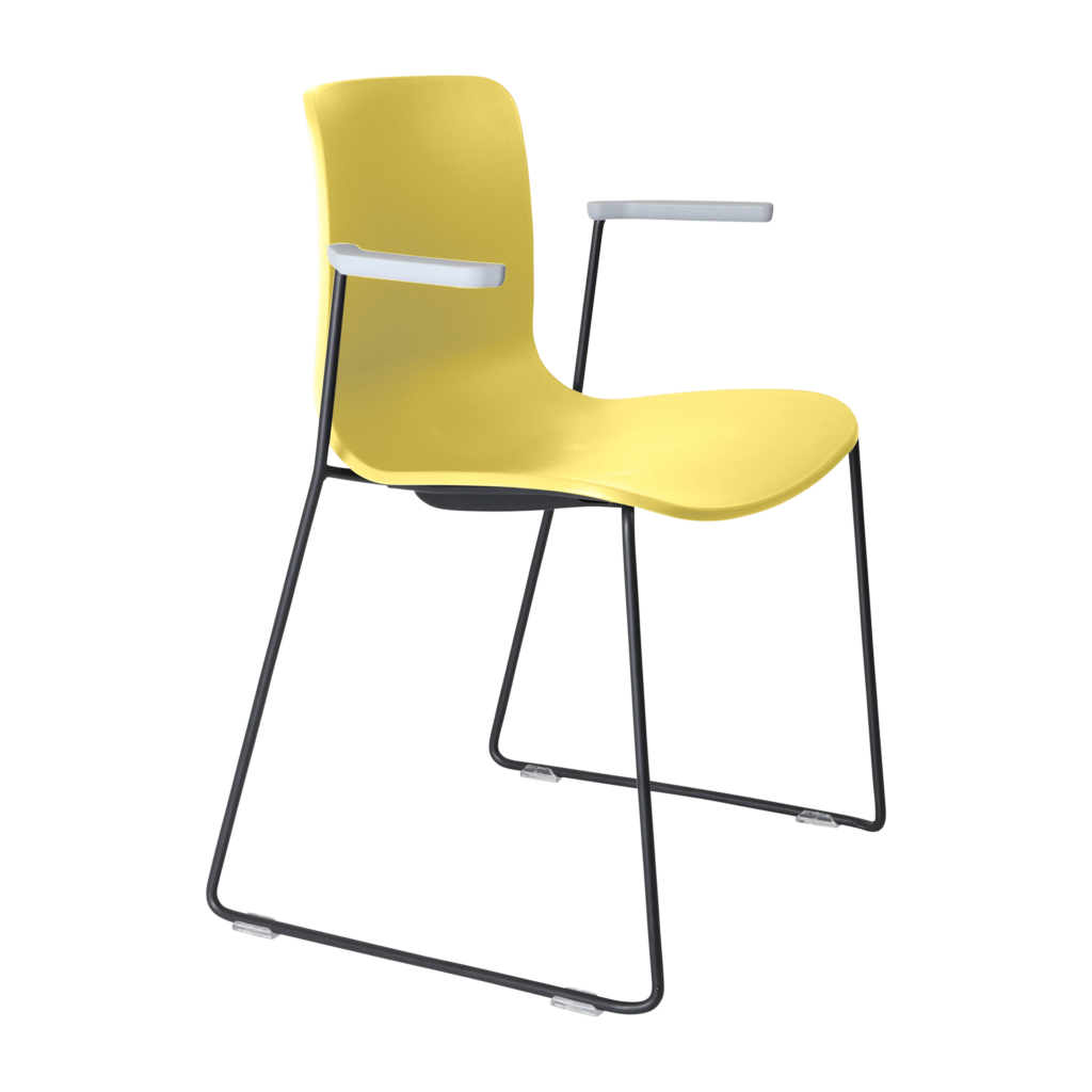 Acti Armchair (Yellow / Sled Base Arms) image