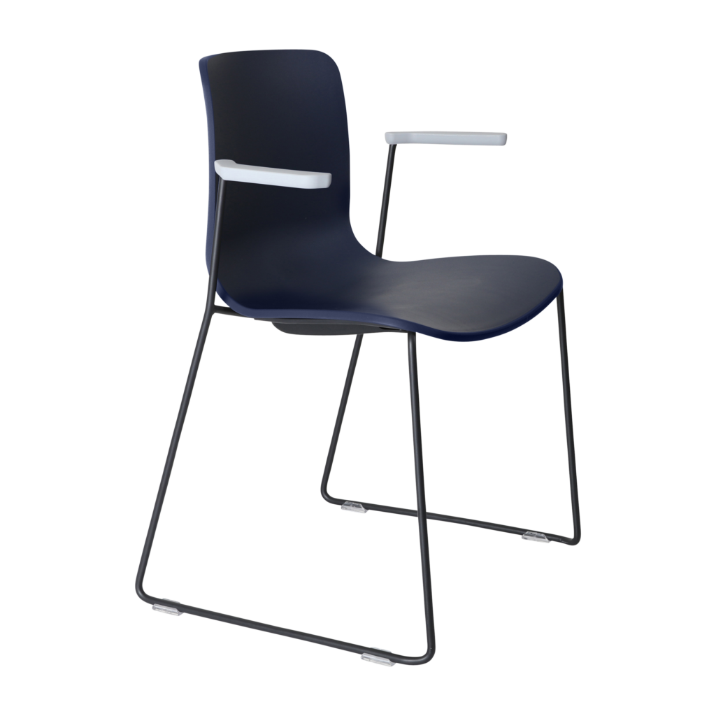Acti Armchair (Navy Blue / Sled Base Arms) image