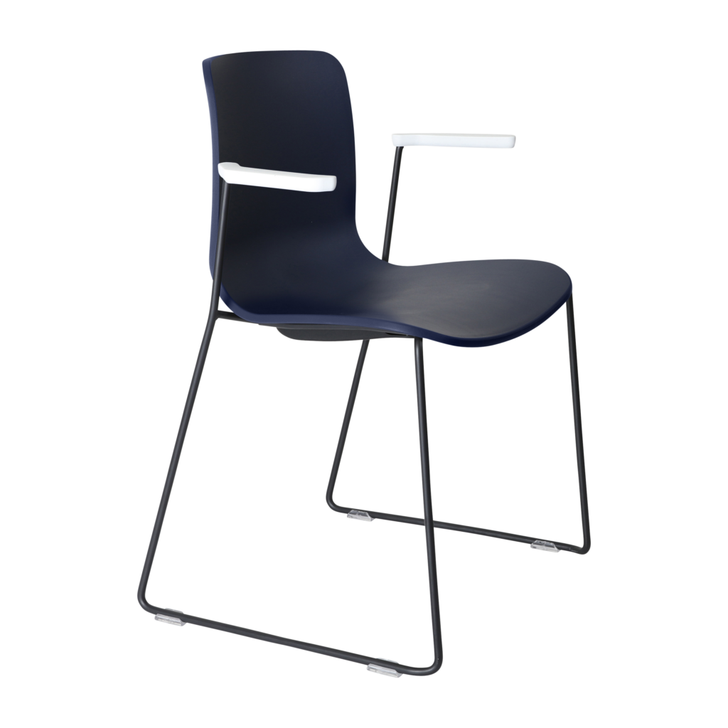 Acti Armchair (Navy Blue / Sled Base Arms) image