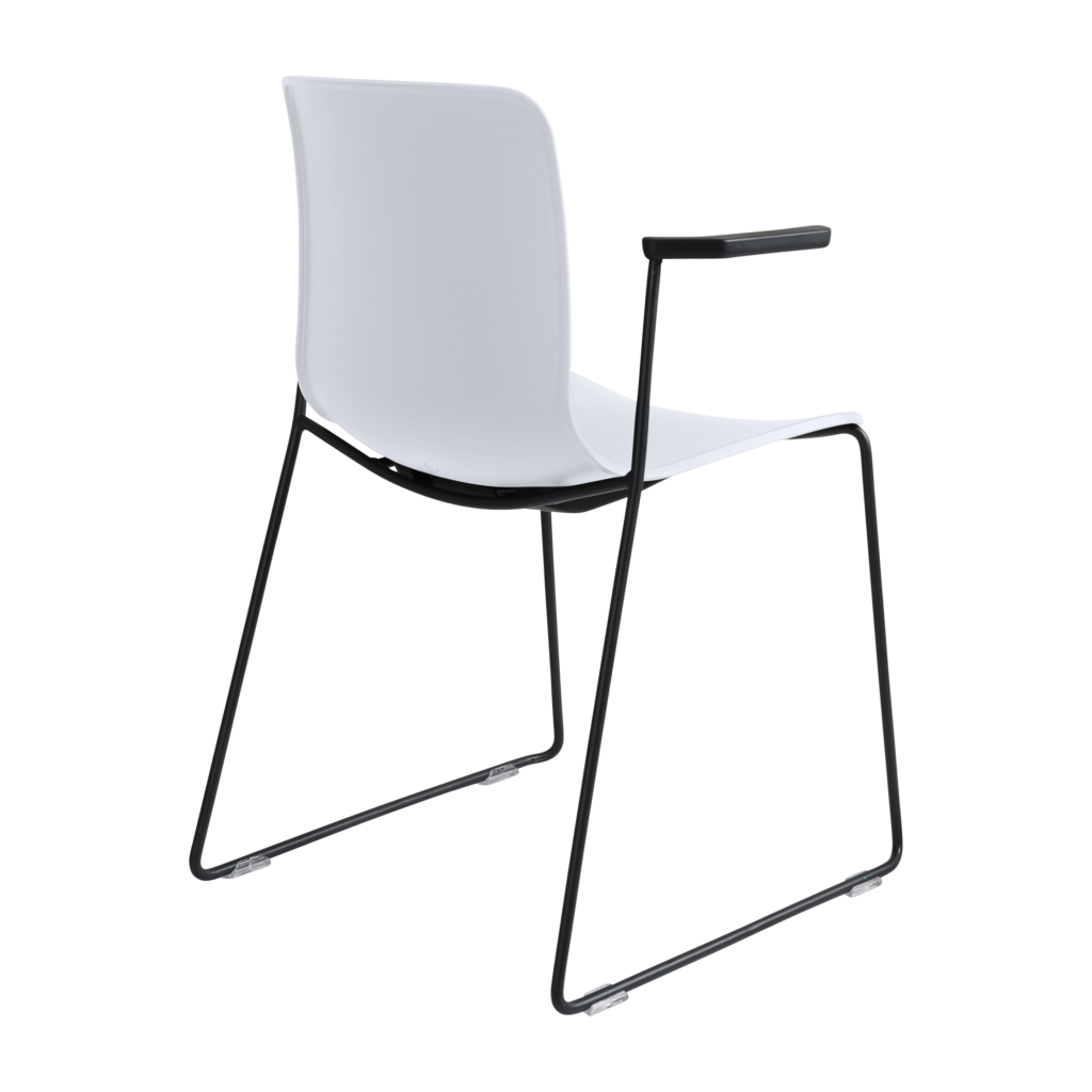 Acti Armchair (White / Sled Base Arms) image