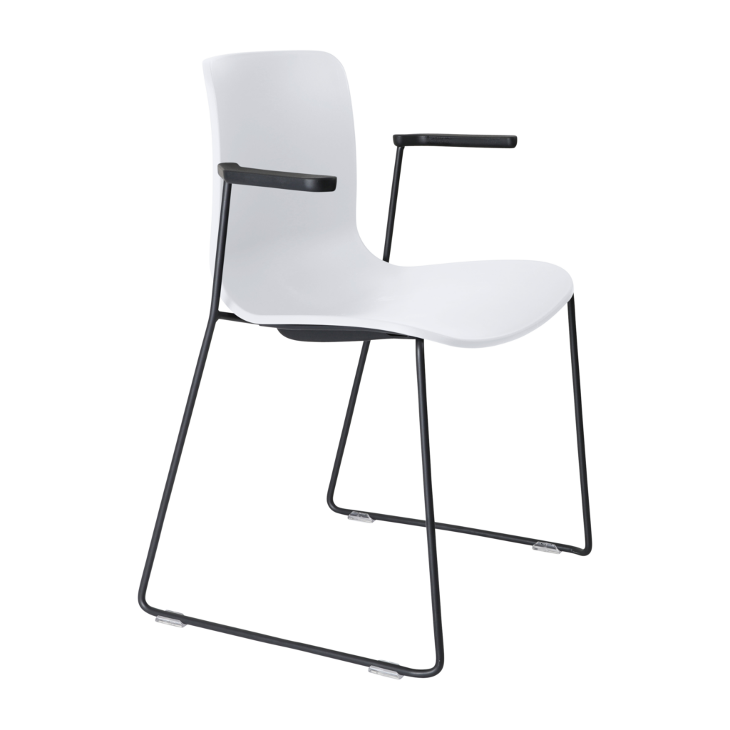 Acti Armchair (White / Sled Base Arms) image