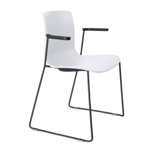 Acti Armchair (White / Sled Base Arms)