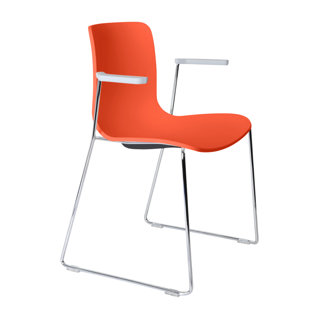Acti Armchair (Orange / Sled Base Arms) image