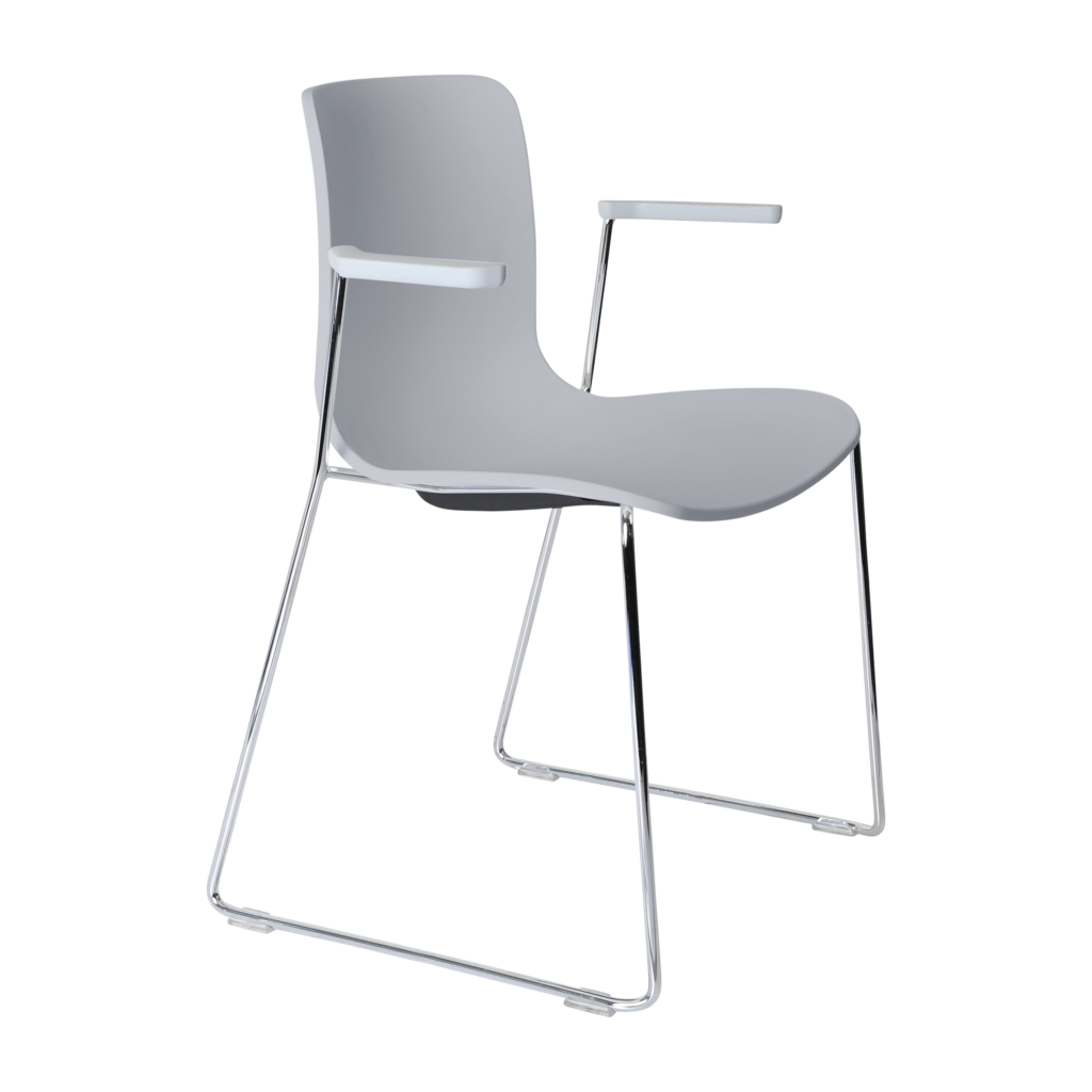 Acti Armchair (Light Grey / Sled Base Arms) image