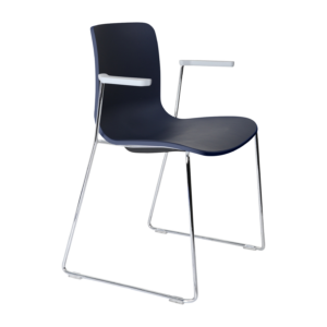 Acti Armchair (Navy Blue / Sled Base Arms)