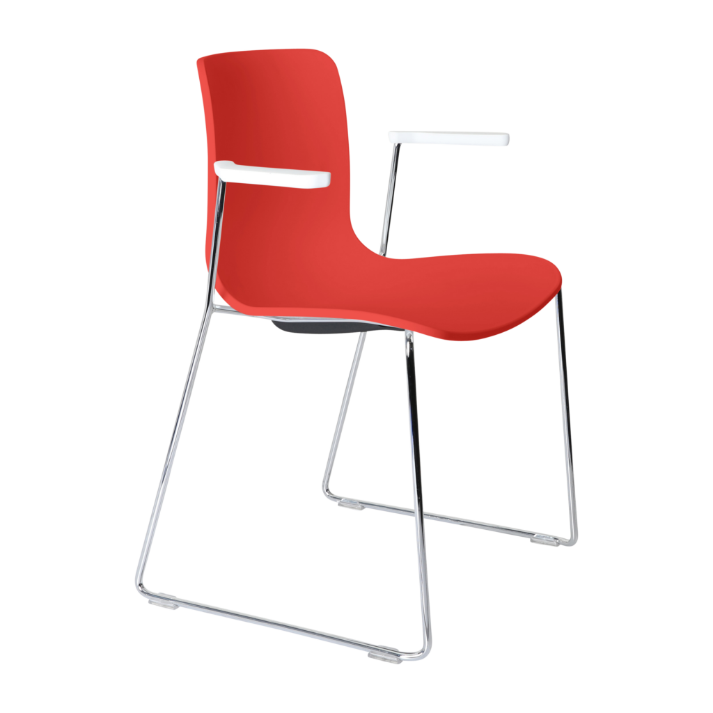 Acti Armchair (Red / Sled Base Arms) image