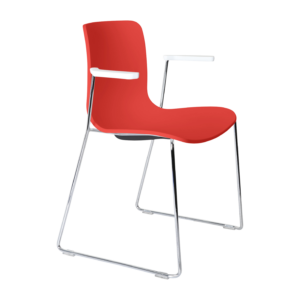 Acti Armchair (Red / Sled Base Arms)