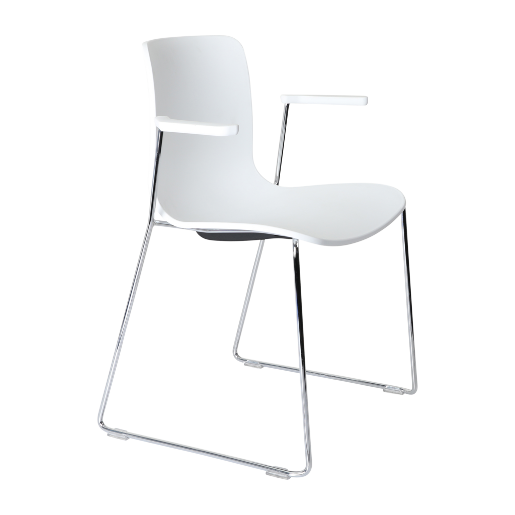 Acti Armchair (White / Sled Base Arms) image