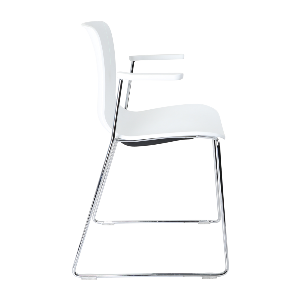 Acti Armchair (White / Sled Base Arms) image