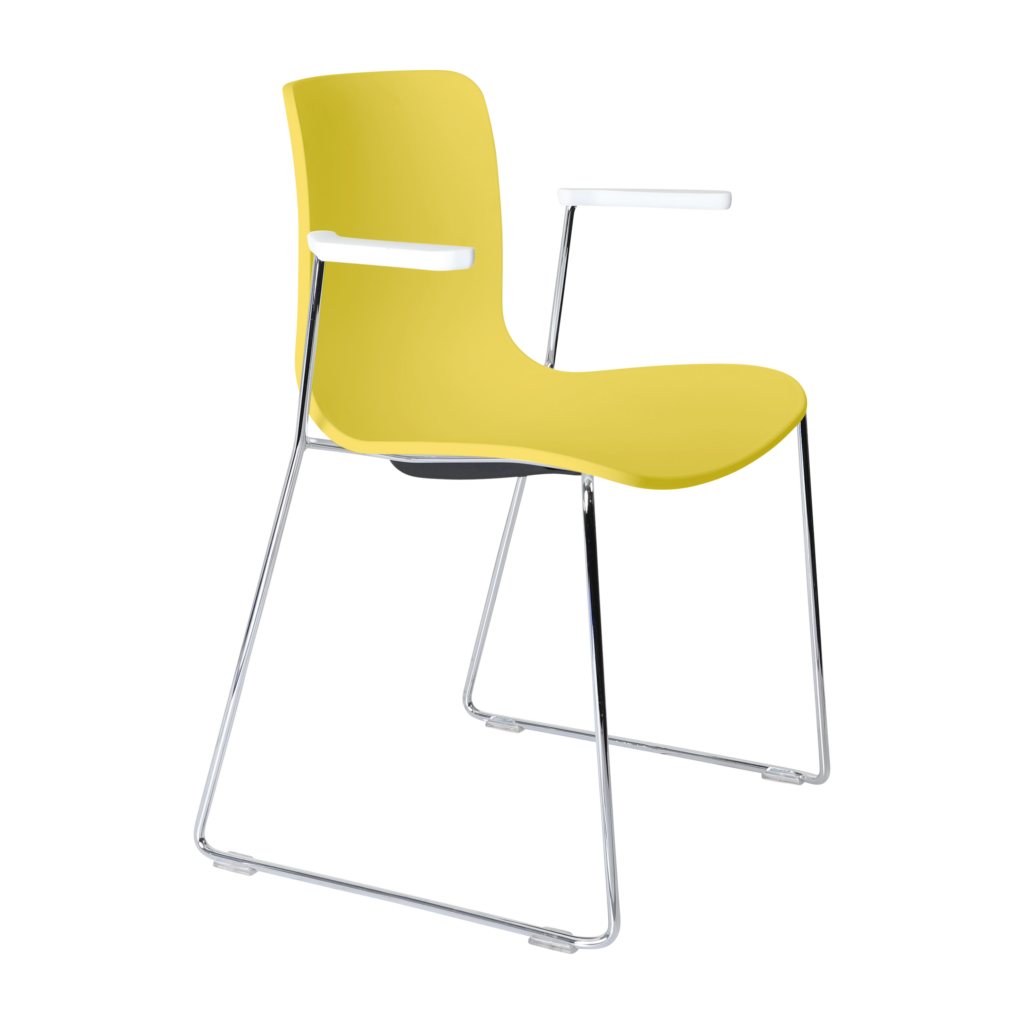 Acti Armchair (Yellow / Sled Base Arms) image
