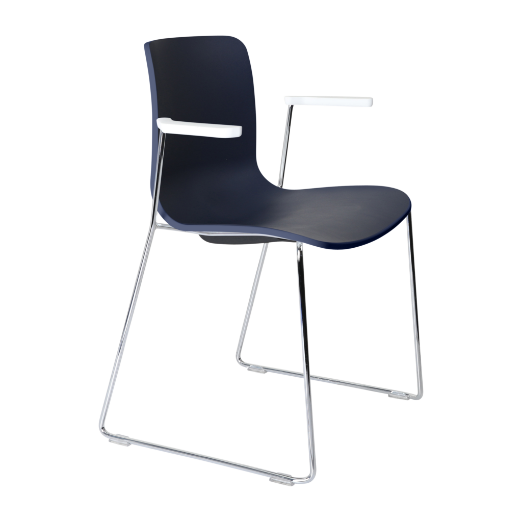 Acti Armchair (Navy Blue / Sled Base Arms) image
