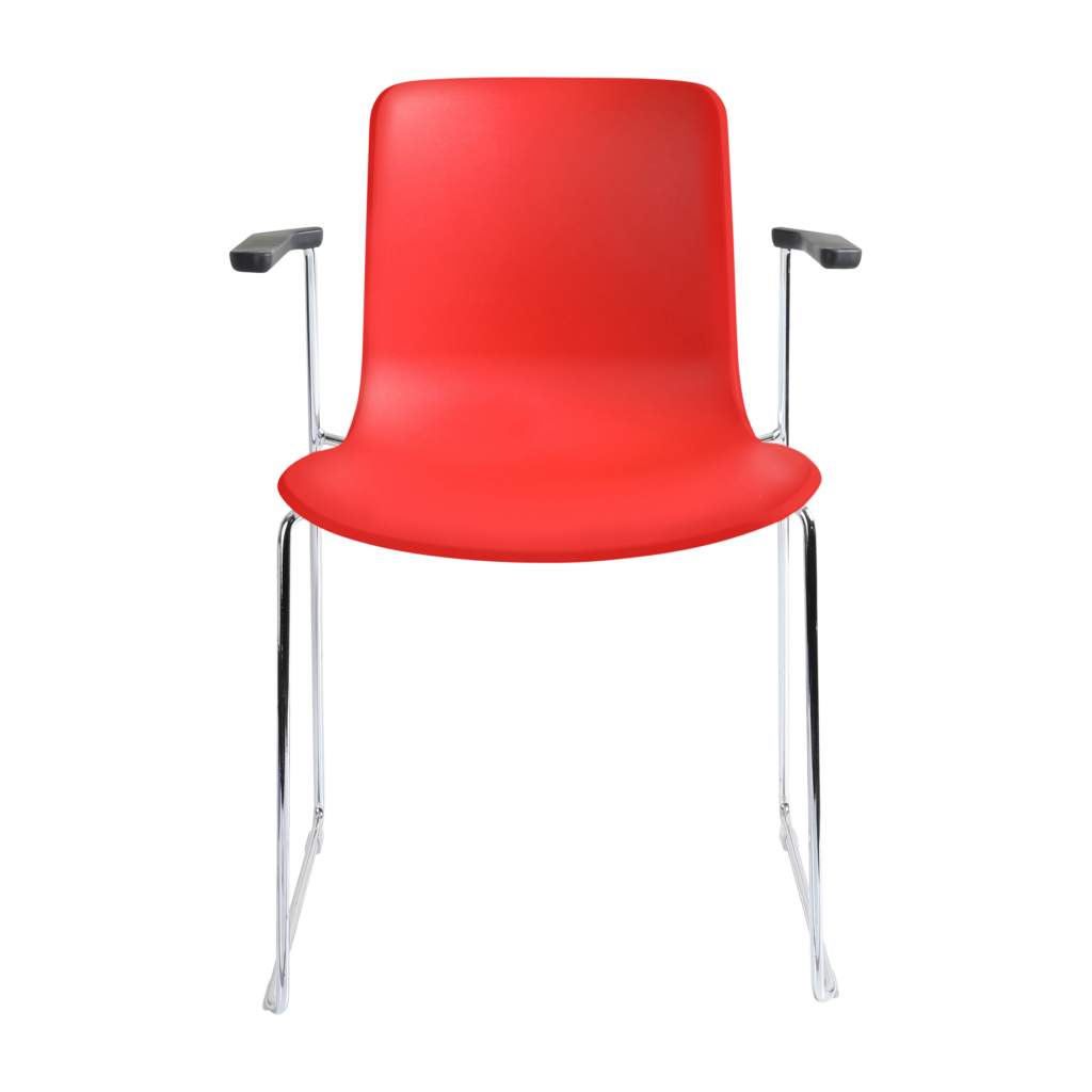 Acti Armchair (Red / Sled Base Arms) image