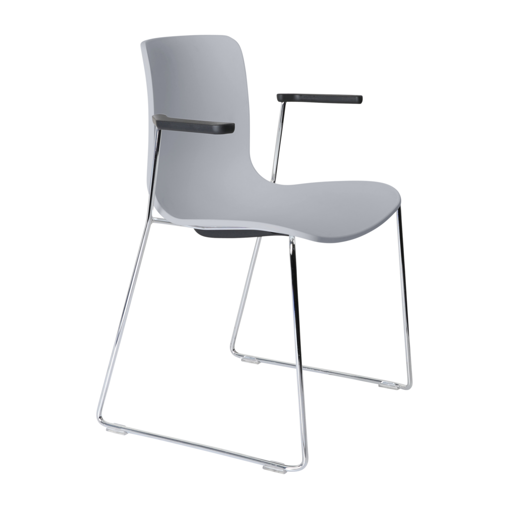 Acti Armchair (Light Grey / Sled Base Arms) image