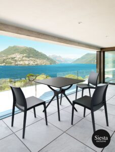 Air Table 80/Maya Chair 3 Seat Package - Black