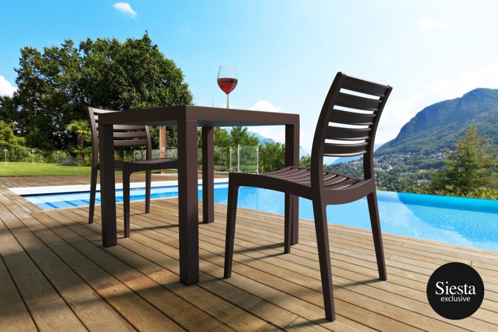 Ares 80 Table/ Ares Chair 2 Seat Package – White image