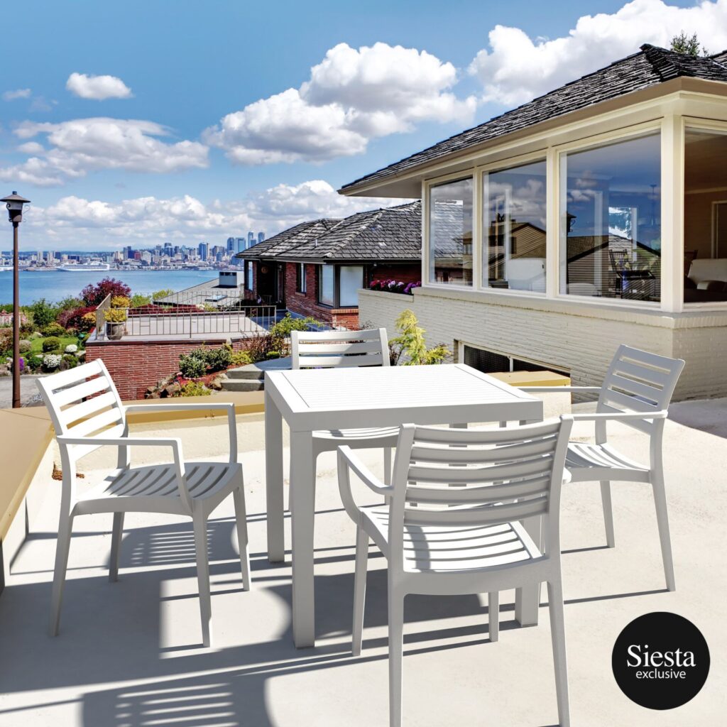 Ares 80 Table/ Artemis Chair 4 Seat Package – White image