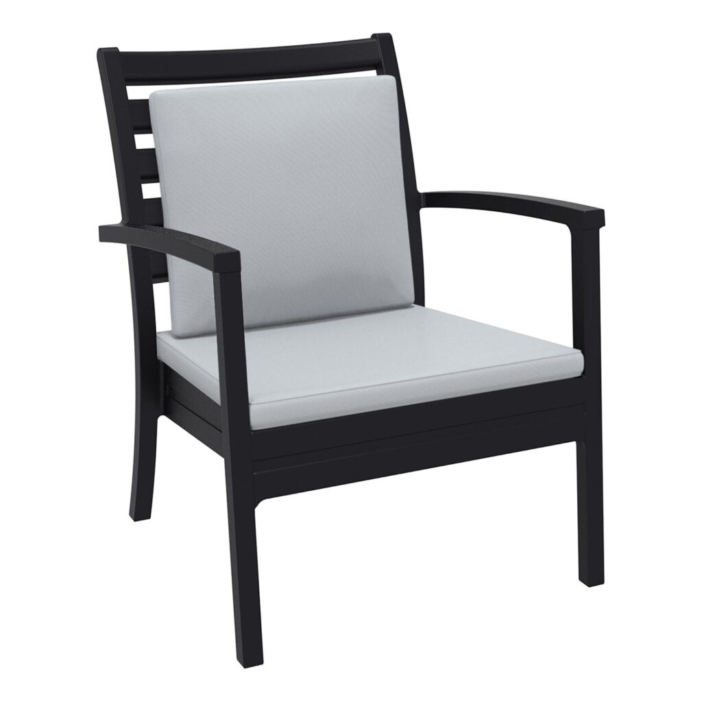 Artemis XL Armchair – Black with Beige Seat and Back Cushion image