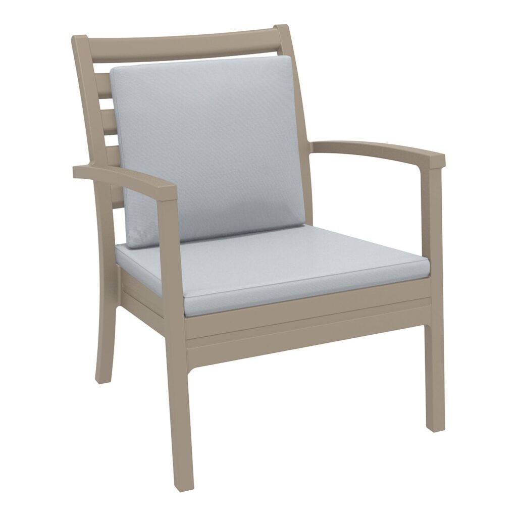 Artemis XL Armchair – Black with Beige Seat and Back Cushion image