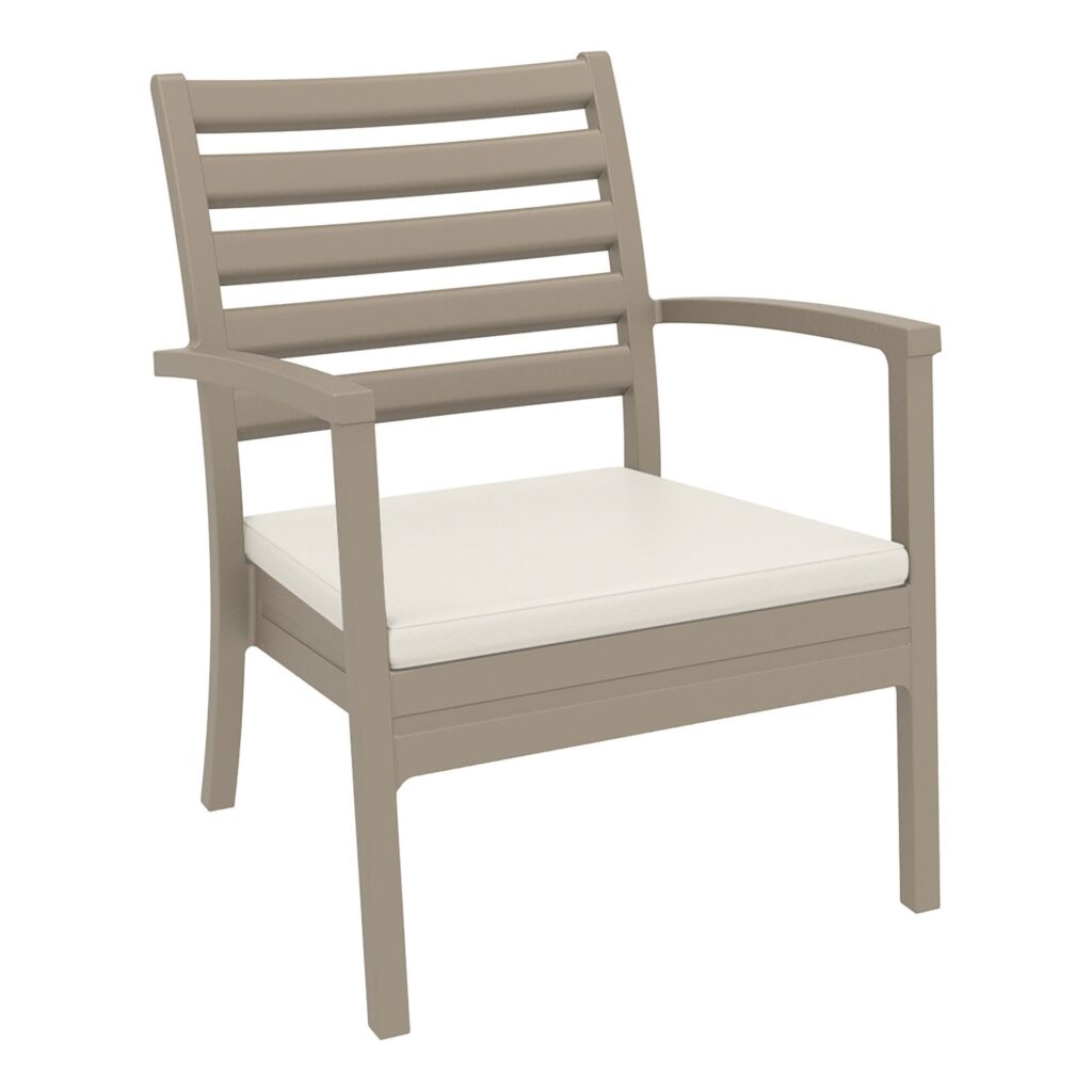 Artemis XL Armchair – Taupe with Beige Seat Cushion image