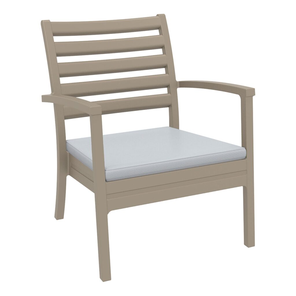 Artemis XL Armchair – Taupe with Beige Seat Cushion image