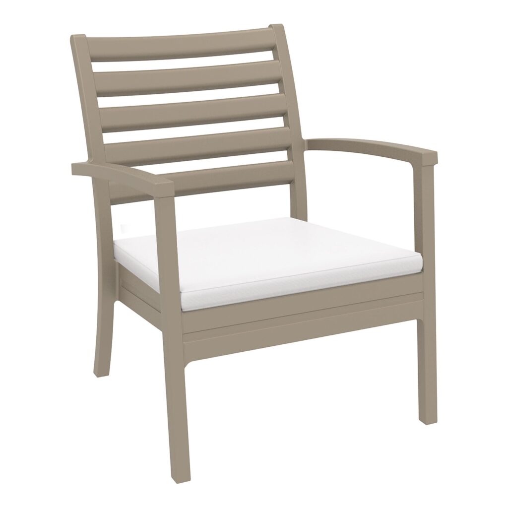 Artemis XL Armchair – Taupe with Beige Seat Cushion image