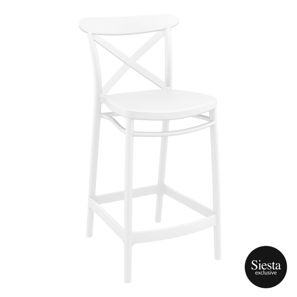 Cross Barstool 65 – White image